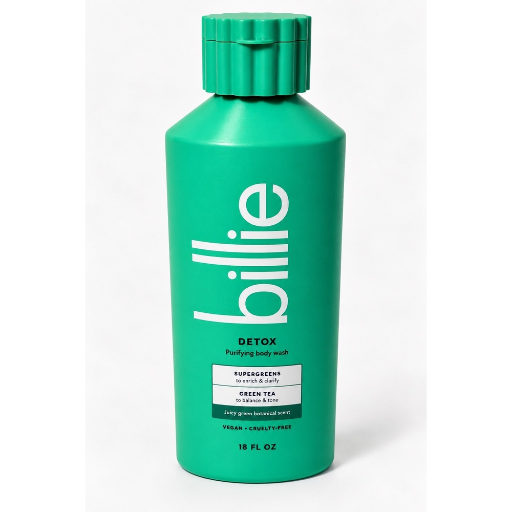 Billie Detox Purifying Body Wash Supergreens Green Tea 18oz Juicy Green Scent